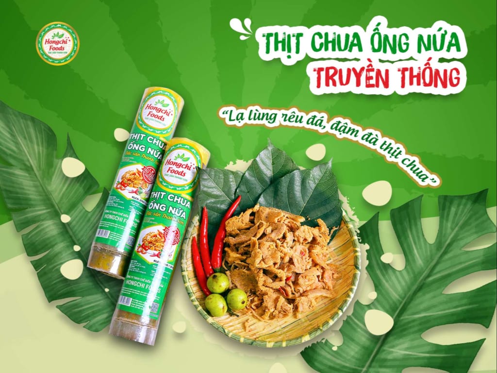 Thịt chua ống nứa truyền thống Hongchi Foods